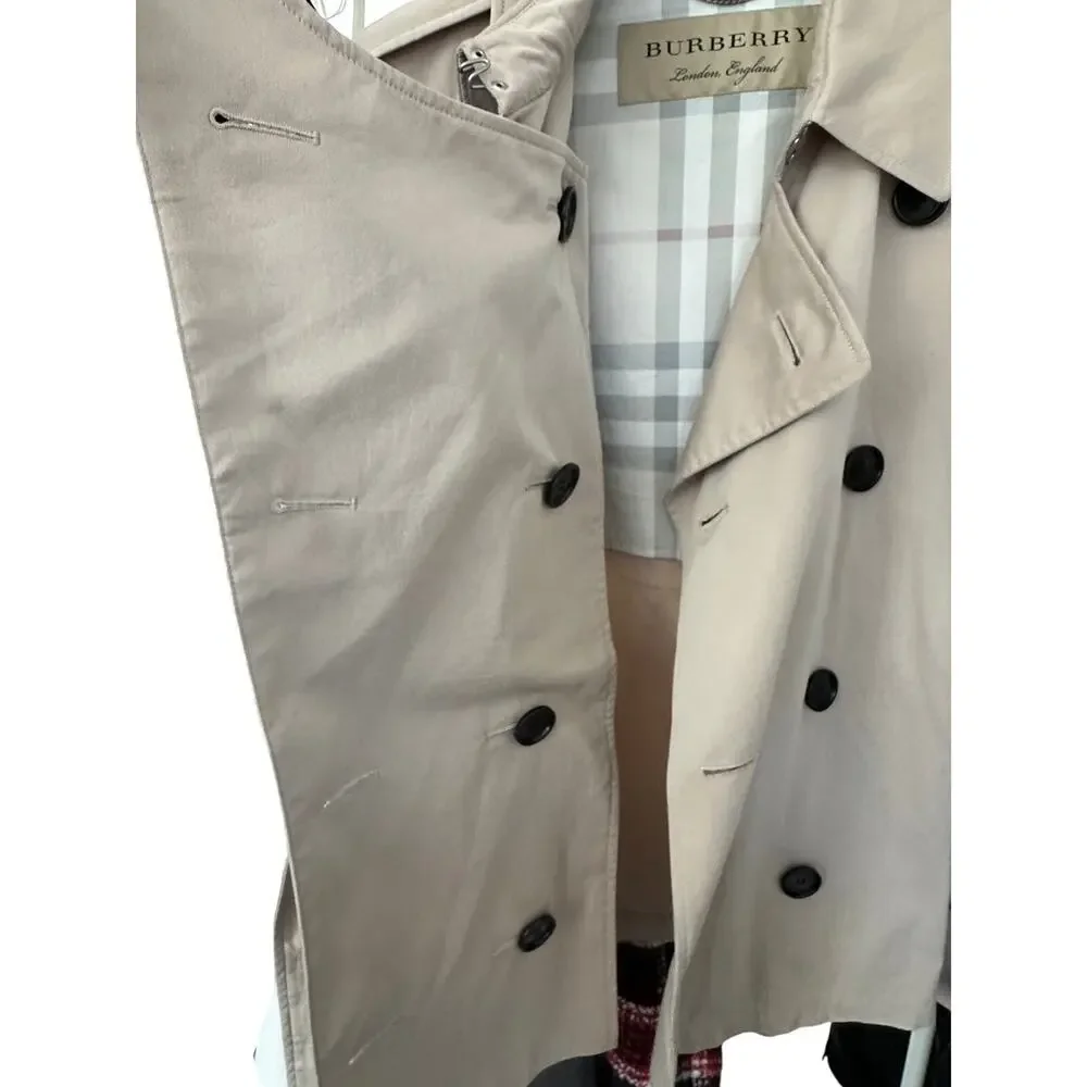 Burberry Men's Westbridge Short Trench Coat Cotton Gabardine (Size M)